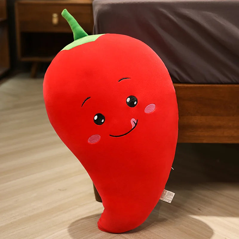 Jumbo Plushie Cartoon Pepper/Eggplant/Carrot/Corn, 12-39" | 30-100cm