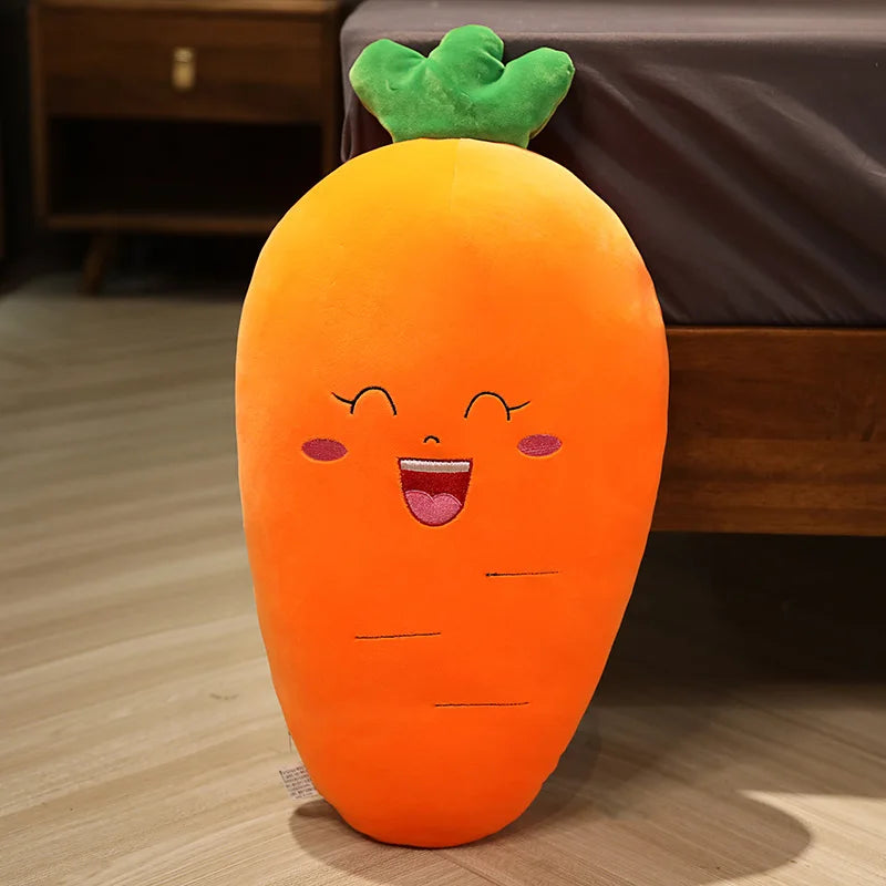 Jumbo Plushie Cartoon Pepper/Eggplant/Carrot/Corn, 12-39" | 30-100cm