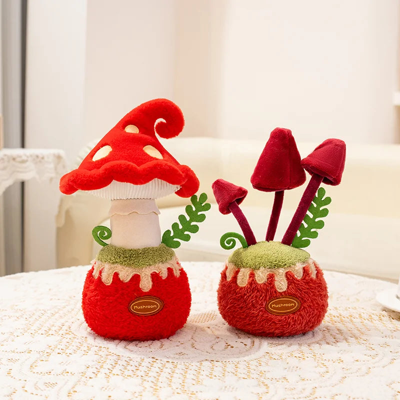 Potted Mushroom Plush | Kawaii Stuffed Mushroom in a Pot