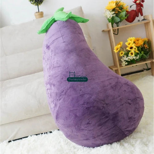 Plushie Géant Aubergine Réaliste, 28-39" | 70-100 cm