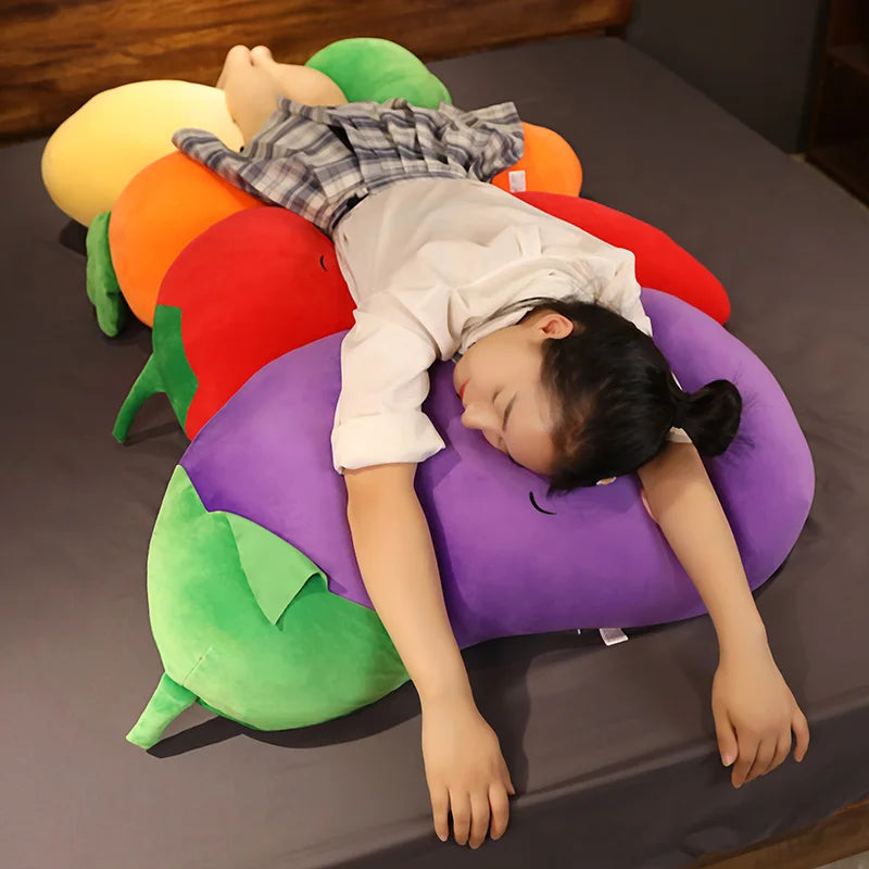 Jumbo Plushie Cartoon Pepper/Eggplant/Carrot/Corn, 12-39" | 30-100cm
