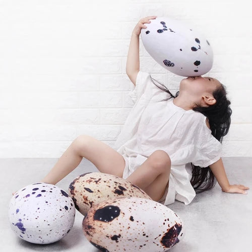 Plushie Realistic Quail Egg Pillow, 14" | 22 cm