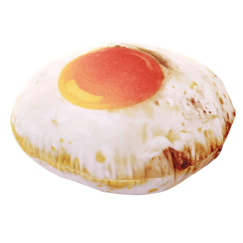 Plushie Realistic Fried Egg Pillow, 4-20" | 10-50 cm