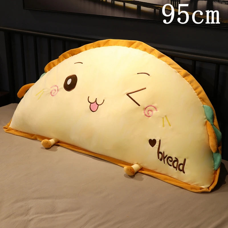 Giant Semicircle Toast Bread Plush Pillow, 20-37" | 51-95 cm
