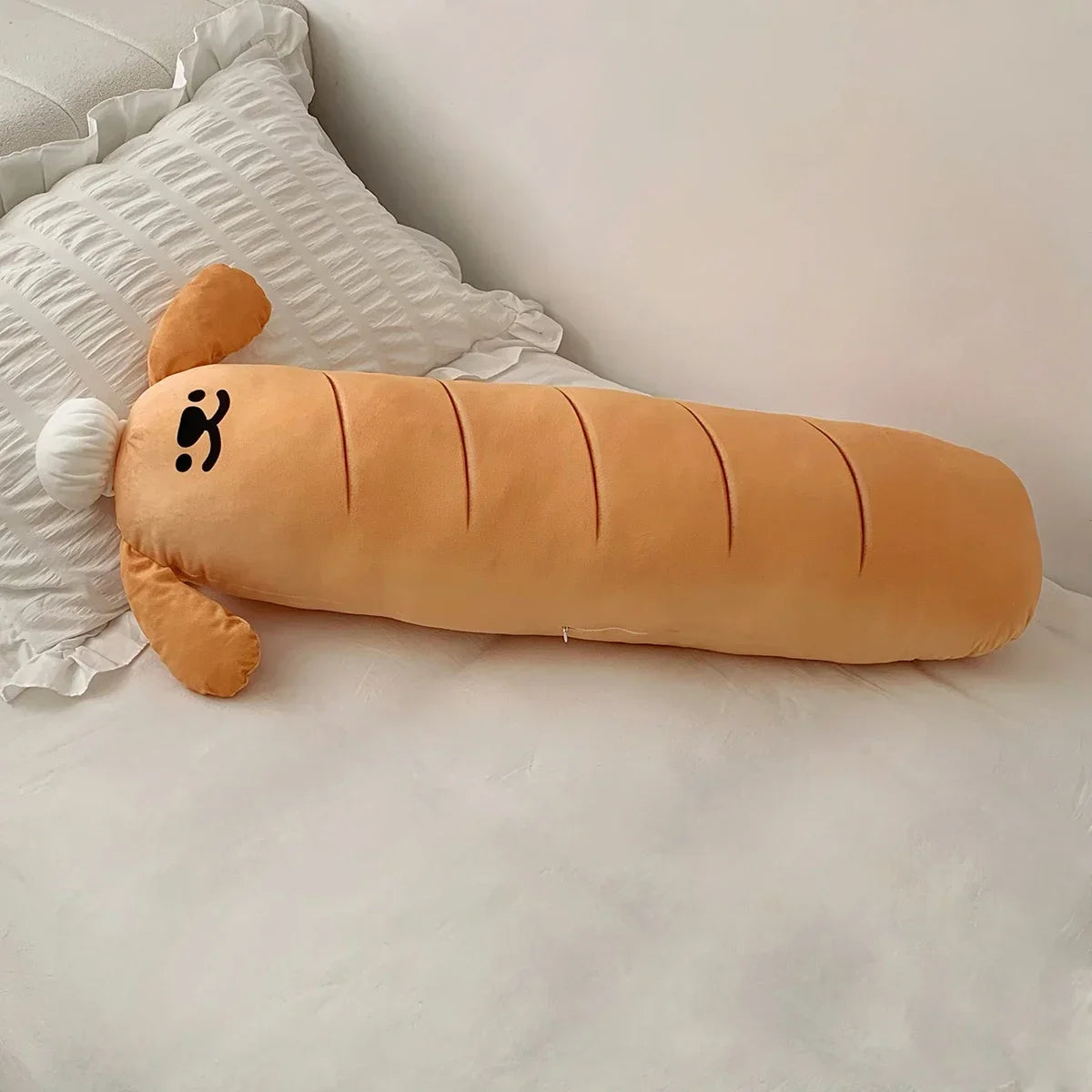 Bread-Themed Dog Back Cushion – Soft Long Plush Sofa Bed Pillow for Dogs