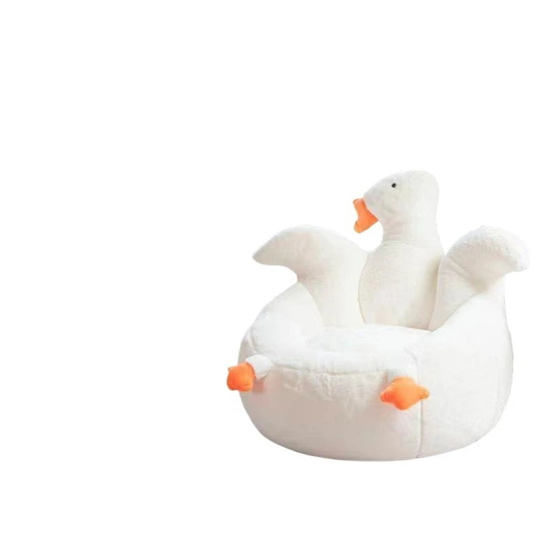 Large White Goose Plushie Chair, 26-33" | 65-85 cm