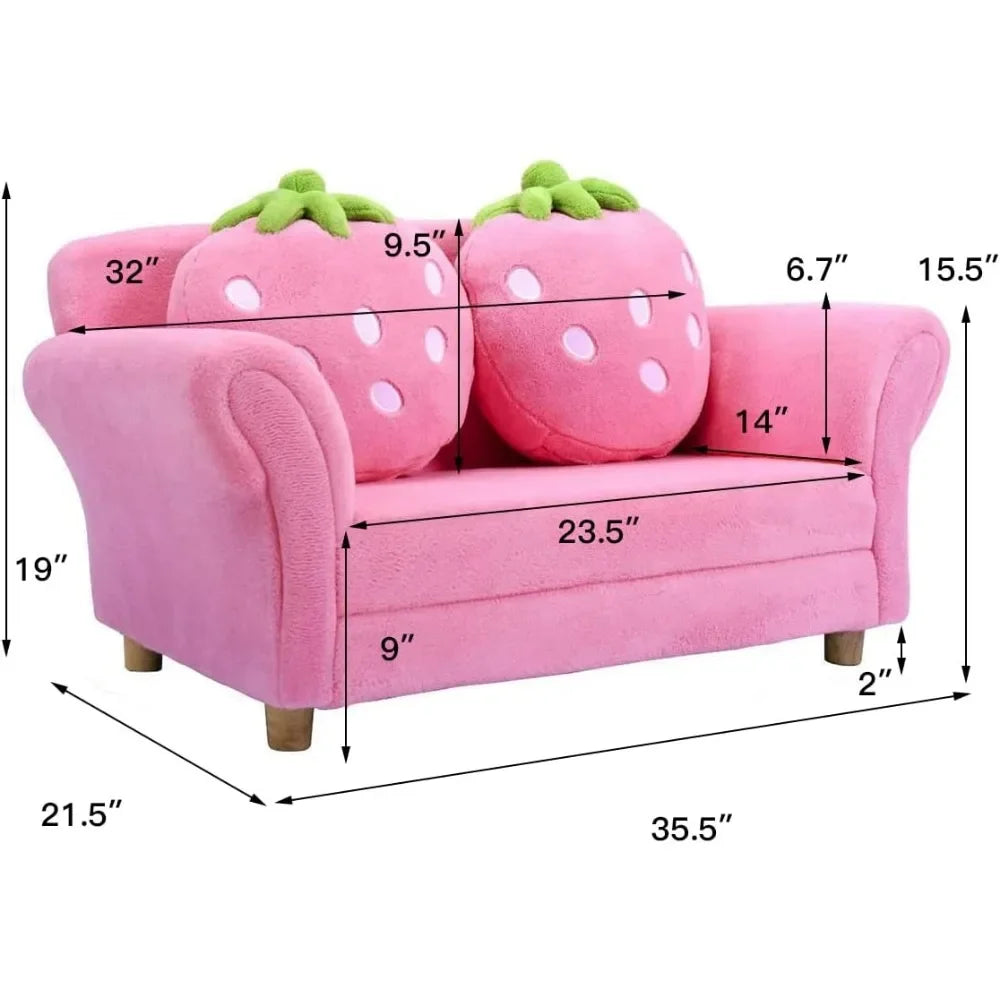 Strawberry Dream Children's Couch Set - Two Colors