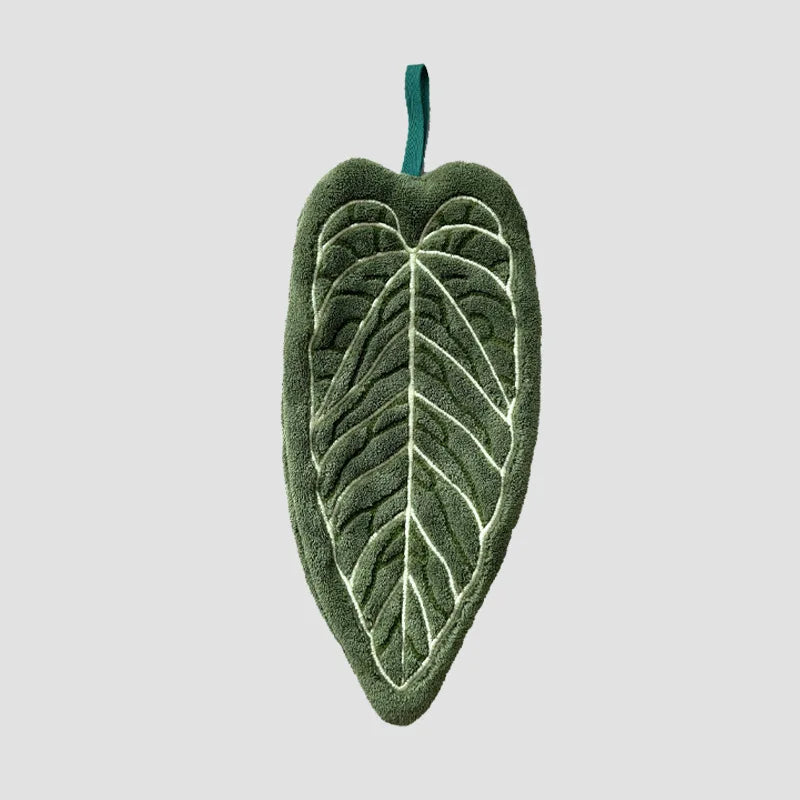 Hot Plant Print Absorbent Hand Towel | Botanical Kitchen Towel