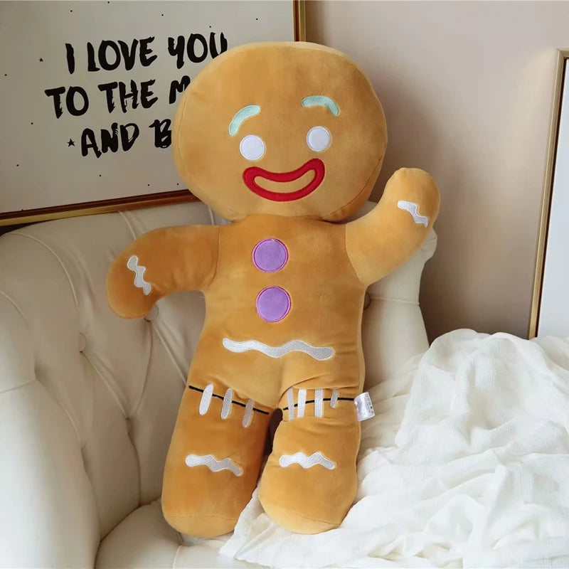 Grande peluche di biscotto di pan di zenzero con bastoncino di zucchero, 17-24" | 42-60 centimetri