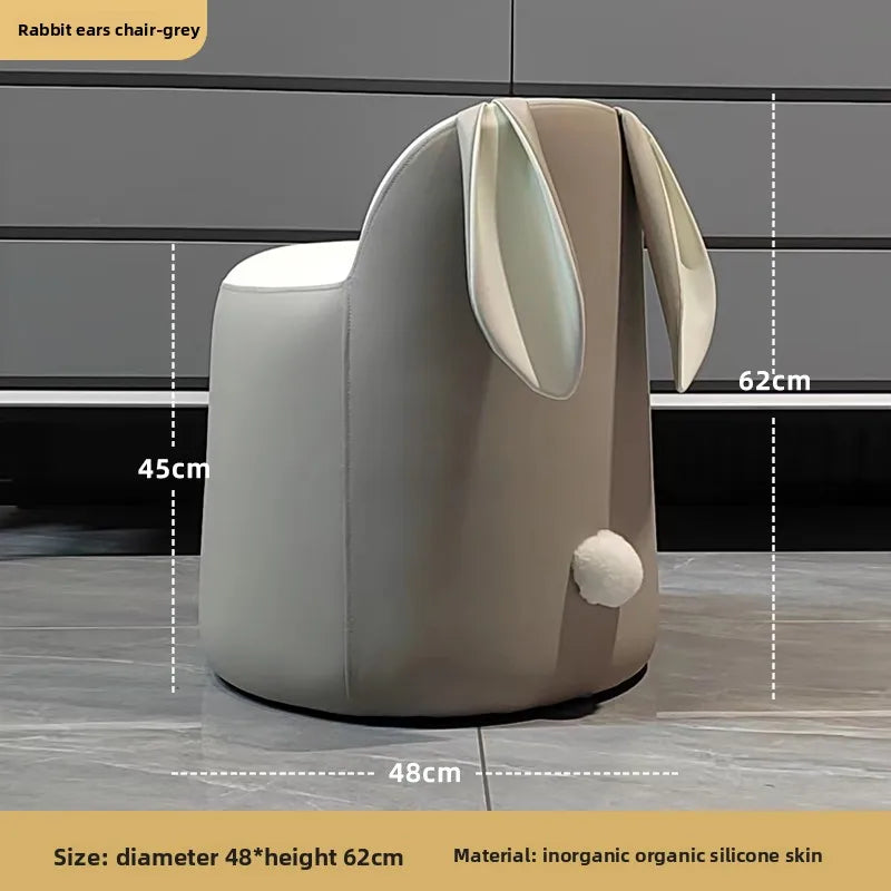 Fauteuil en simili cuir en forme de lapin, huit couleurs