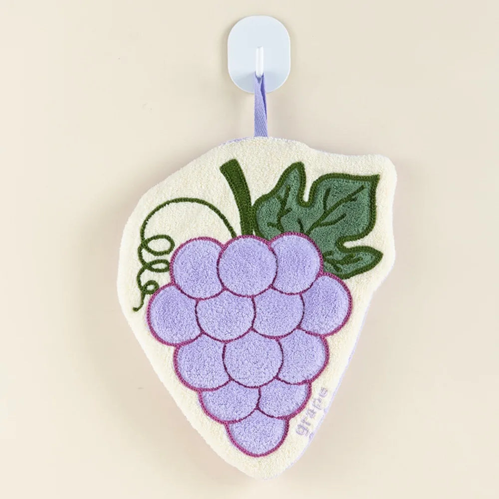 Cartoon Fruit Hand Towel | Soft Absorbent Bathroom & Kitchen Cloth