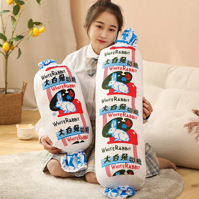 Juguete de peluche de caramelo Conejo Blanco, 20-40" | 50-110 centímetros