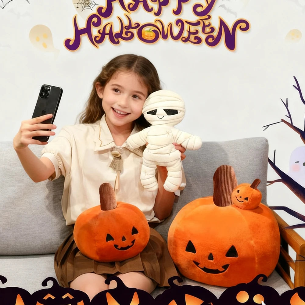 Halloween Pumpkin Mummy Plush Toy | Spooky Vegetable Stuffed Animal