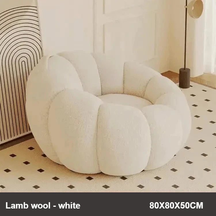 Pumpkin-Inspired Plush Sofa Chair - Six Colors