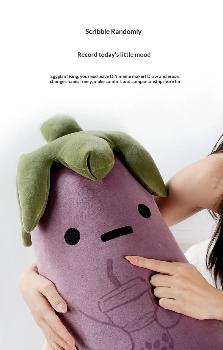Eggplant King Adjustable Sleep Pillow – Soft Soothing Bed Pillow