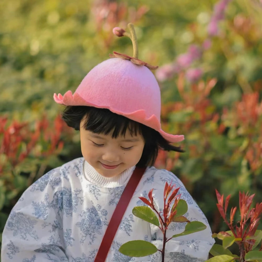 Handmade Wool Felt Floral / Fruit Hat | Cherry Blossom & Flower Crown