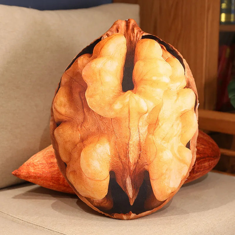 Coussin en forme de noix réaliste, 16-22" | 40-55 cm