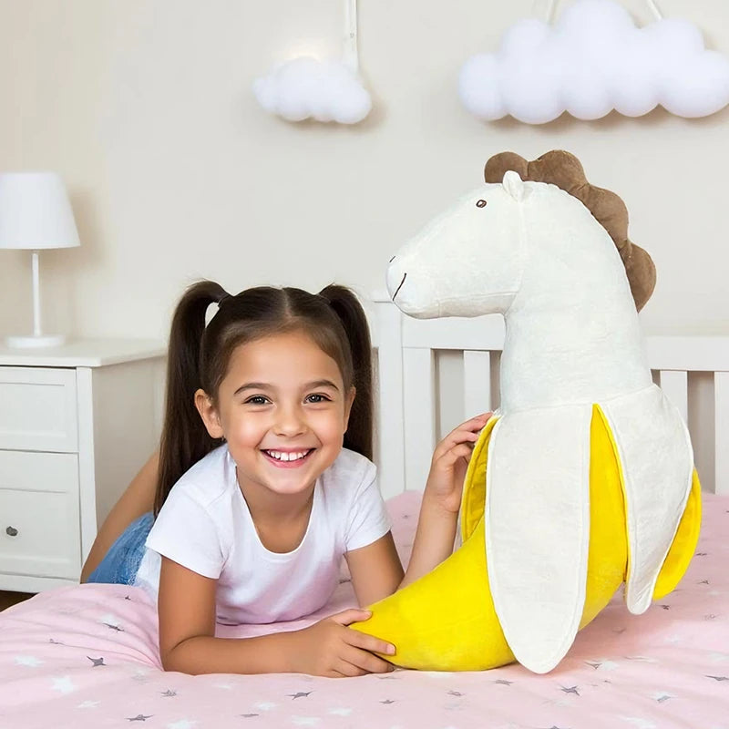 Banana Horse Plush Toy – Funny Stuffed Animal, 19" | 48 cm