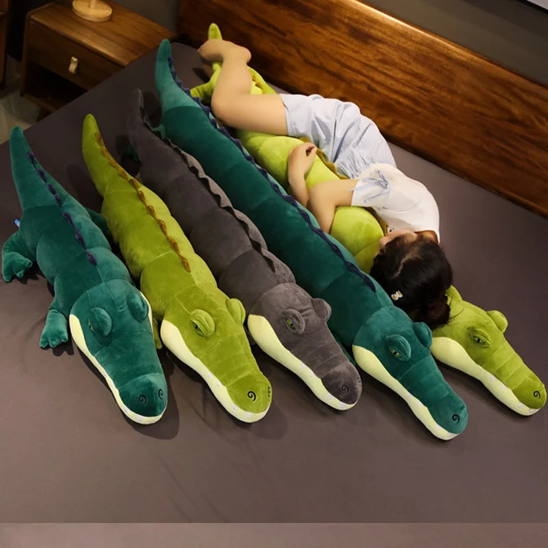 Jumbo Crocodile Plushie: Three Colors, 2.6-5.9 ft | 80-180 cm