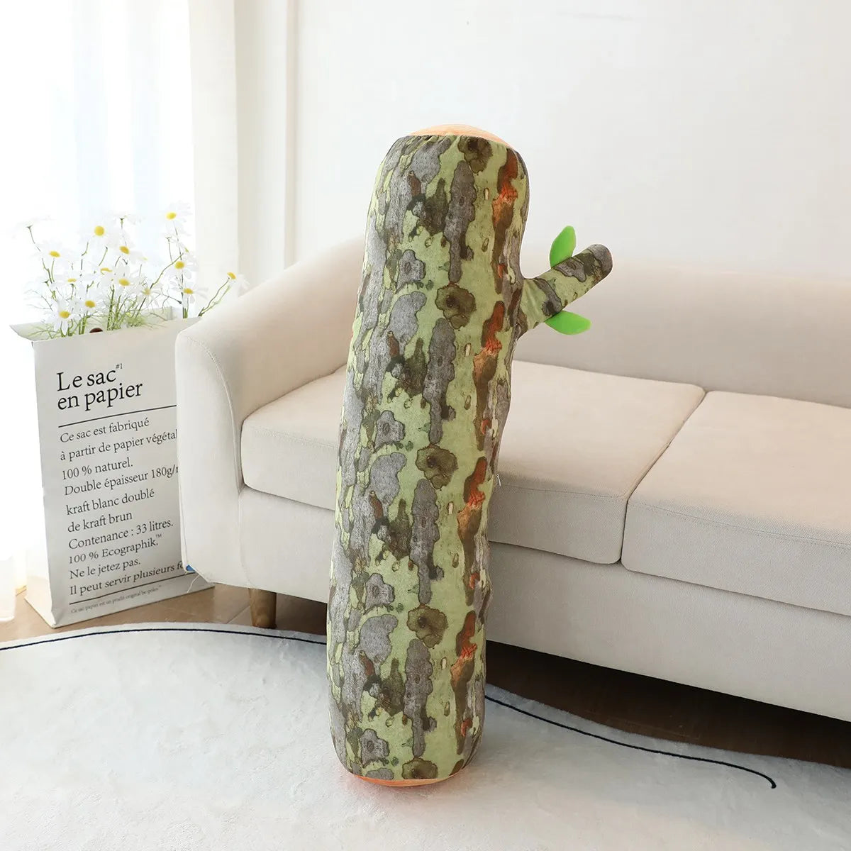 Realistic Tree Stump Plushie, Two Colors, 18-33" | 45-85 cm