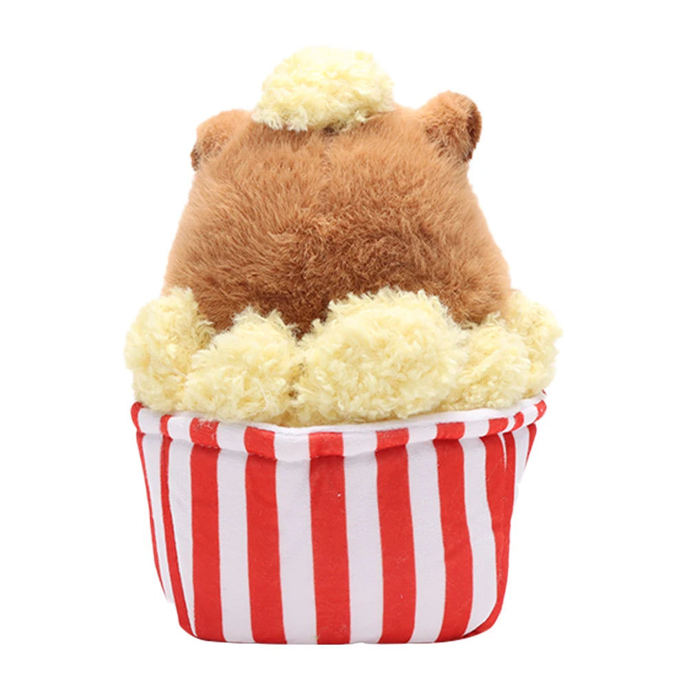 Puffed Rice Capybara Plush Toy | Cute Snack-Themed Stuffed Animal