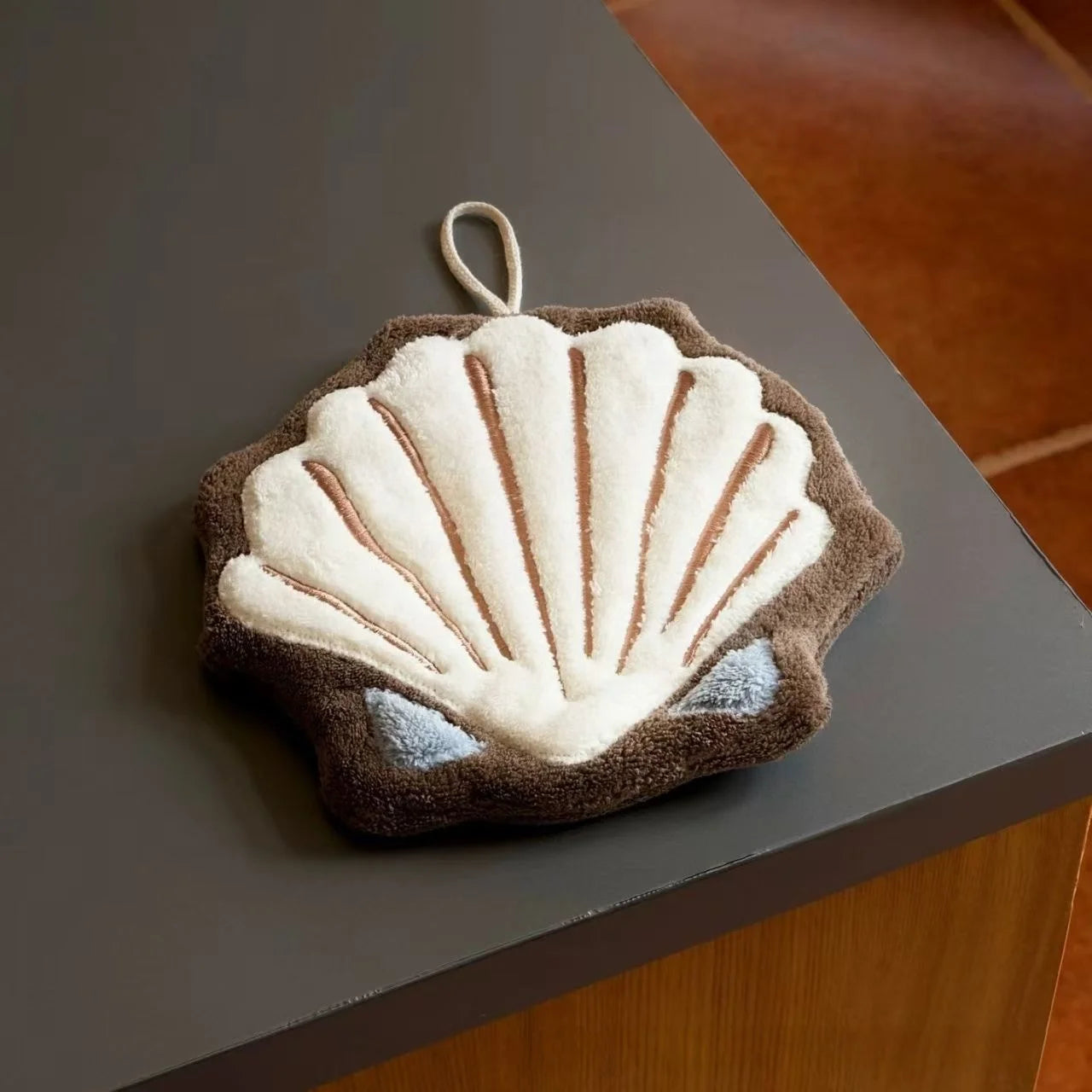 Ocean Theme Hand Towels – Shell & Starfish Plush Design