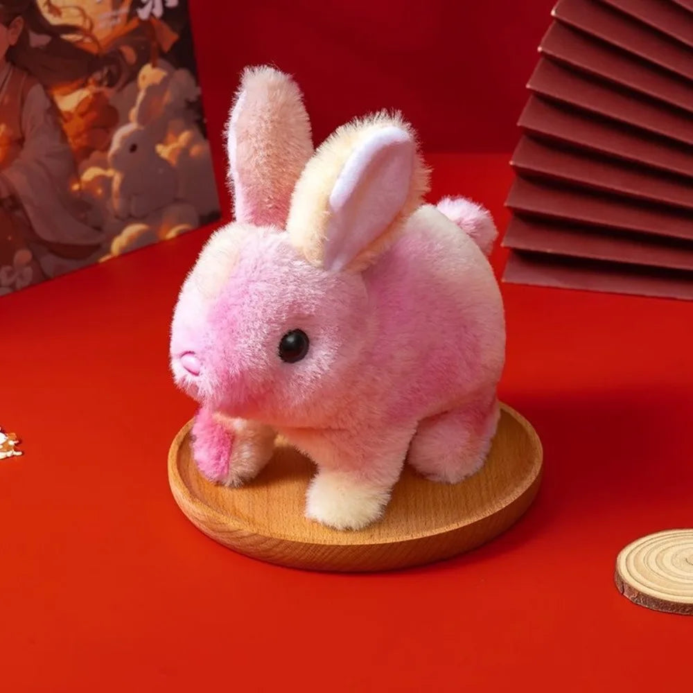 Tie-Dye Electric Bunny Plushie, 4" | 10 cm - Batteries not Included