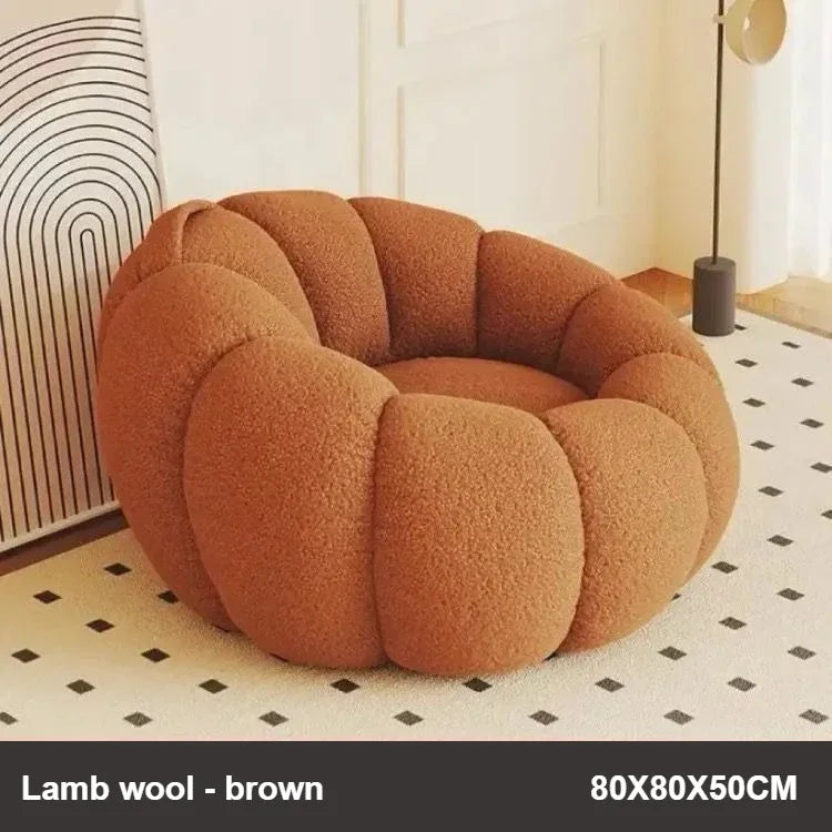 Pumpkin-Inspired Plush Sofa Chair - Six Colors