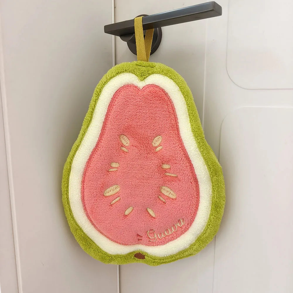 Absorbent Plant & Fruit Hanging Hand Towels | Kitchen & Bathroom Set