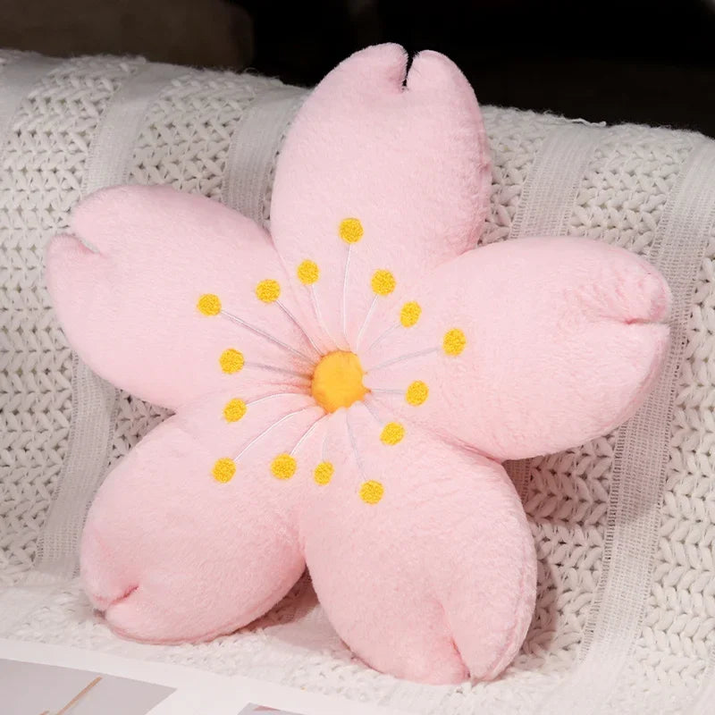 Cherry Blossom Plush Floor Cushion – Sakura Tatami Pillow, 6-47" | 15-120 cm
