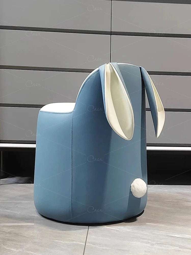 Fauteuil en simili cuir en forme de lapin, huit couleurs