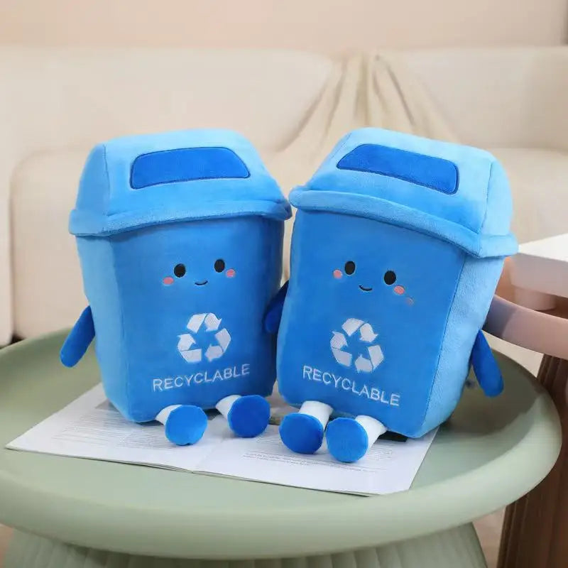 Recycle Bin Plush Toy Pillow | Cartoon Anime Cushion, 30 cm