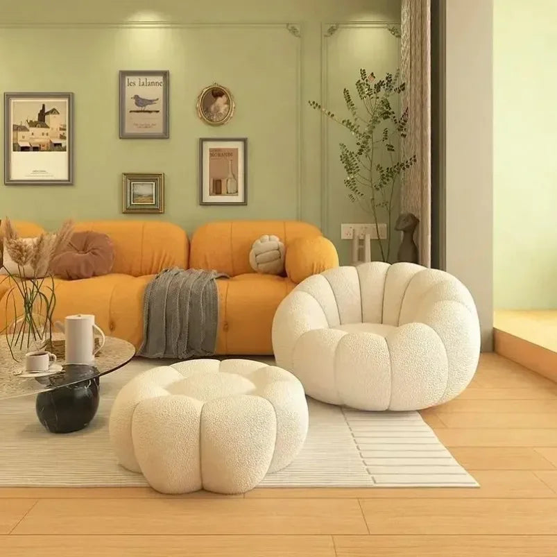 Pumpkin-Inspired Plush Sofa Chair - Six Colors