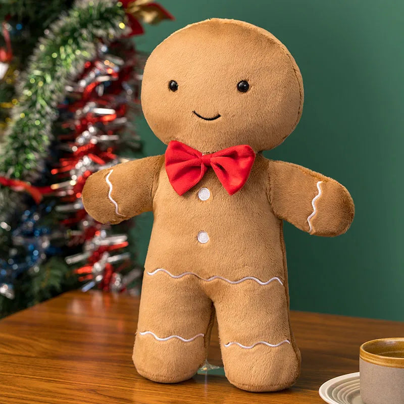 Grande peluche di biscotto di pan di zenzero con bastoncino di zucchero, 17-24" | 42-60 centimetri