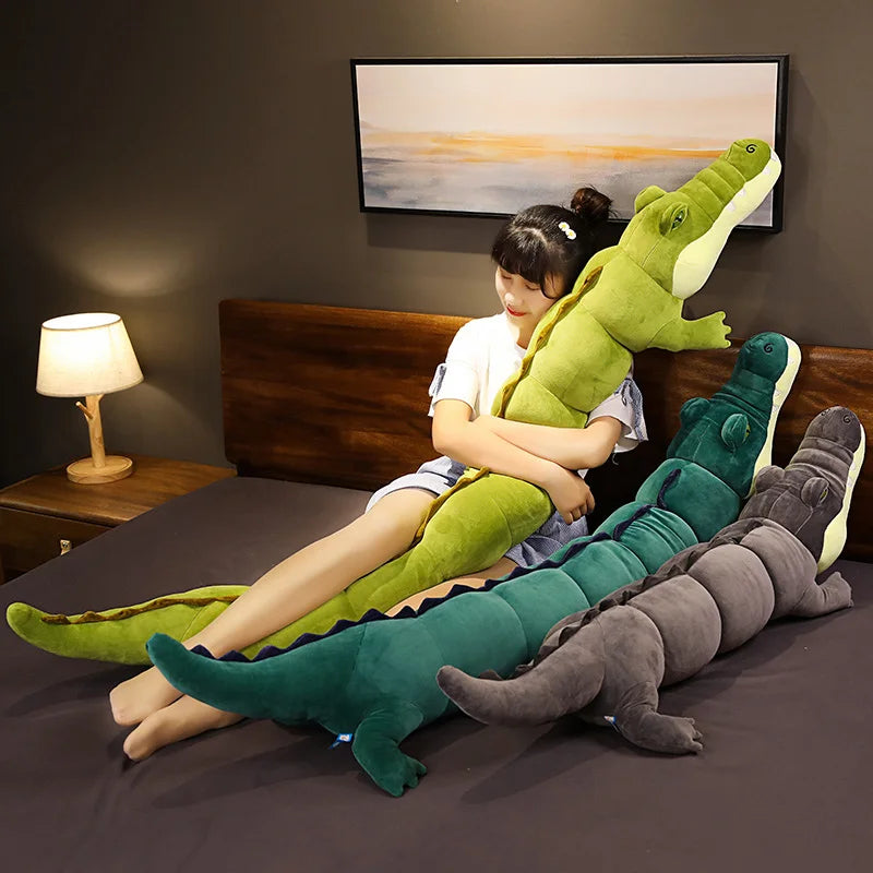 Jumbo Crocodile Plushie: Three Colors, 2.6-5.9 ft | 80-180 cm