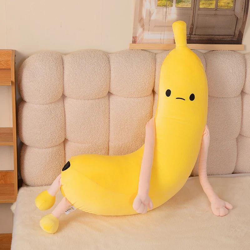Banana & Eggplant Soothing Pillow | Dual-Fruit Plush Stuffed Cushion | soft stuffed plushie | view 8