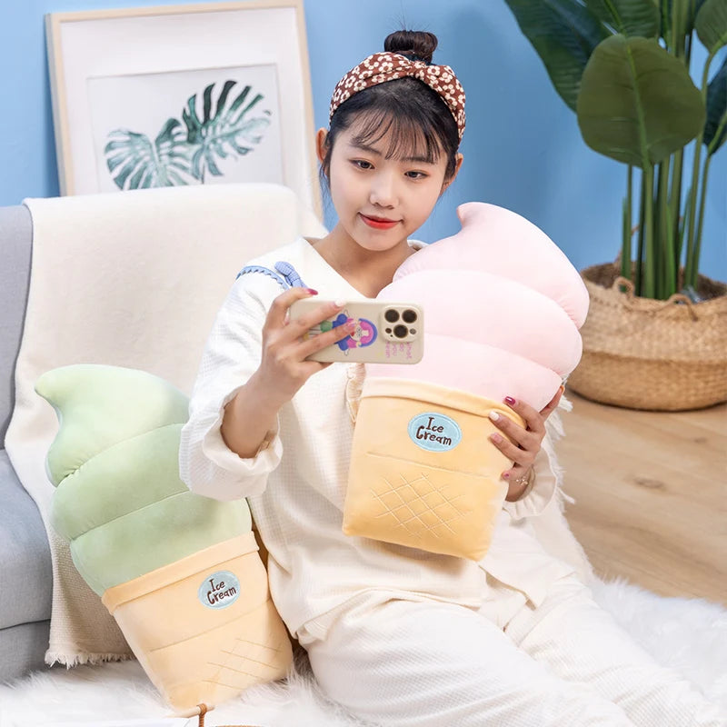 Plüsch Soft Serve Eiscreme-Waffel, 20" | 50 cm