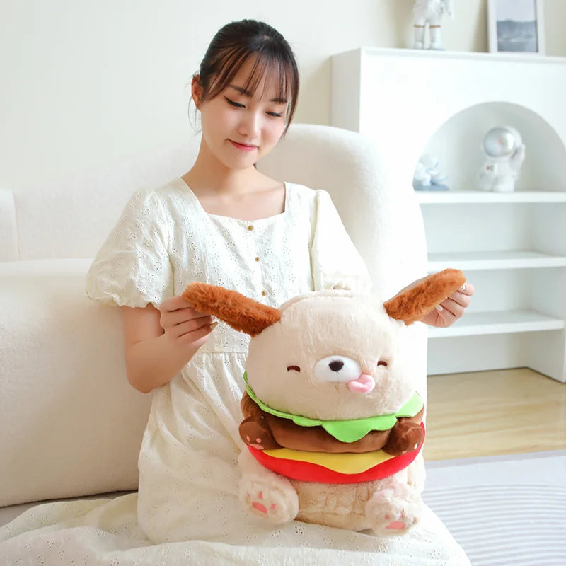 Peluche Chien Hamburger, 9-14" | 23-35 cm