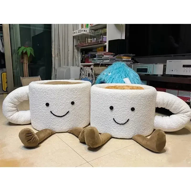 Coffee Cup-Shaped Cat Bed – Cozy Plush Cat House & Nest