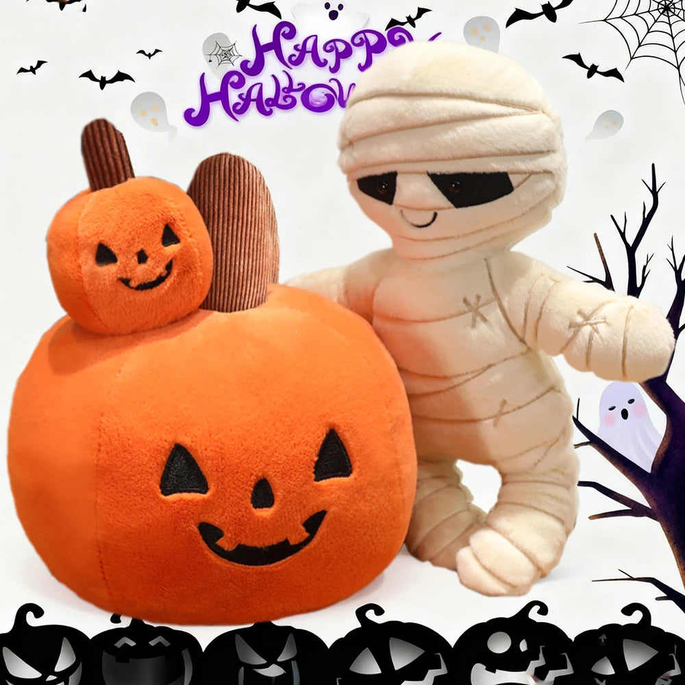 Halloween Mummy Pumpkin Plush Toy – Spooky Stuffed Animal Holiday Gift