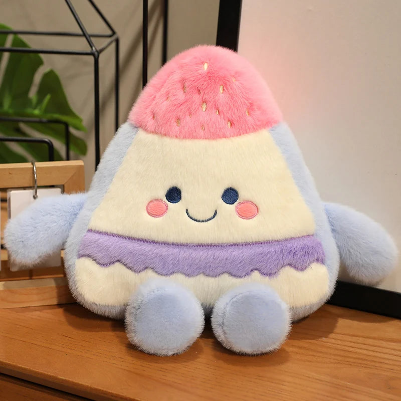 Kawaii Strawberry Cake Plush Toy | Cute Dessert Stuffed Animal