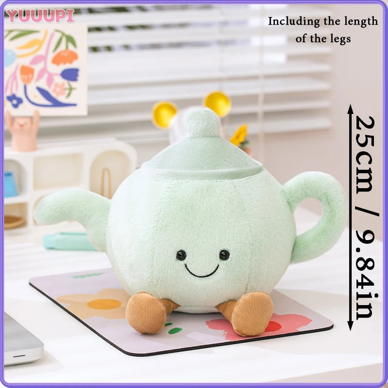 Plush Coffee Cup Mug Teapot Stuffed Toy | Cute Drink Character Pillow