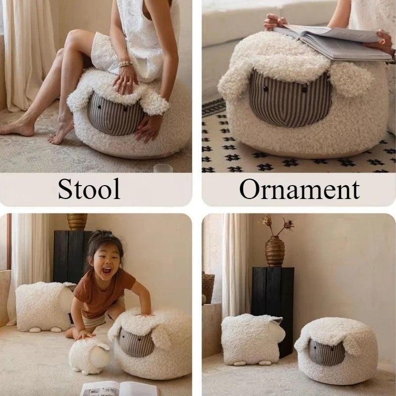 Living Room Fruit & Animal Ottoman | Food-Themed Decorative Footrest