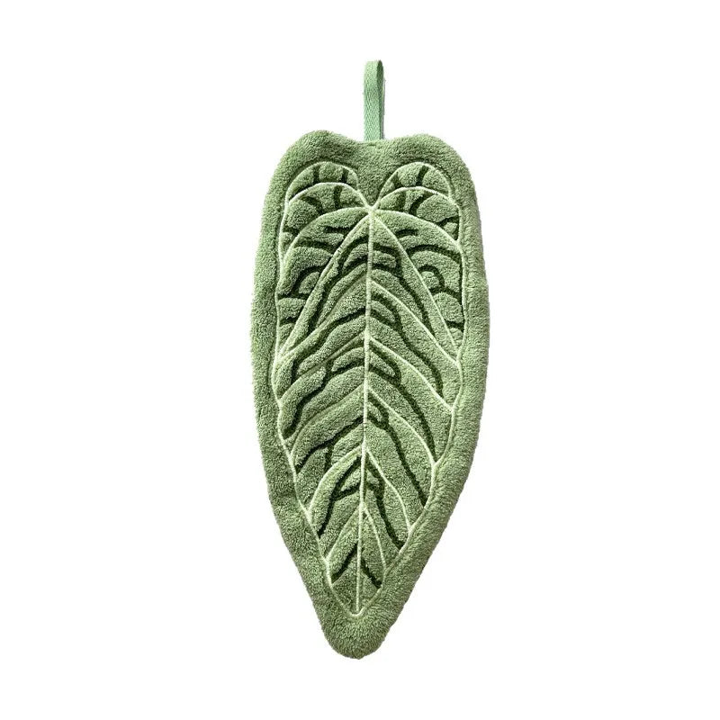 Hot Plant Print Absorbent Hand Towel | Botanical Kitchen Towel