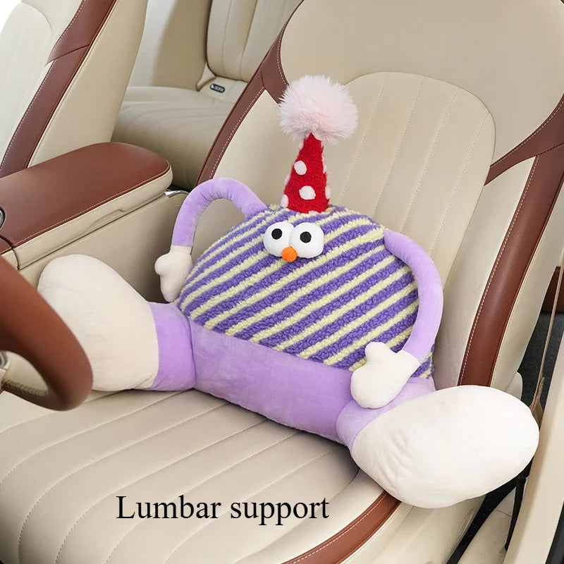 Birthday Waffle Cushion Plushie for Head/Lumbar Support, 14-20" | 35-50 cm