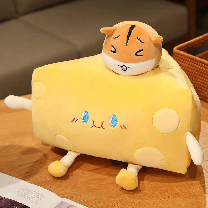 Cartoon Käse-Wedge Plüsch, 4 Farben, 12-20" | 30-50 cm