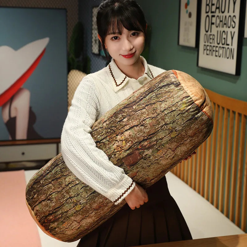 Peluches en forme de bûche réalistes, quatre styles, 20-28" | 50-70 cm