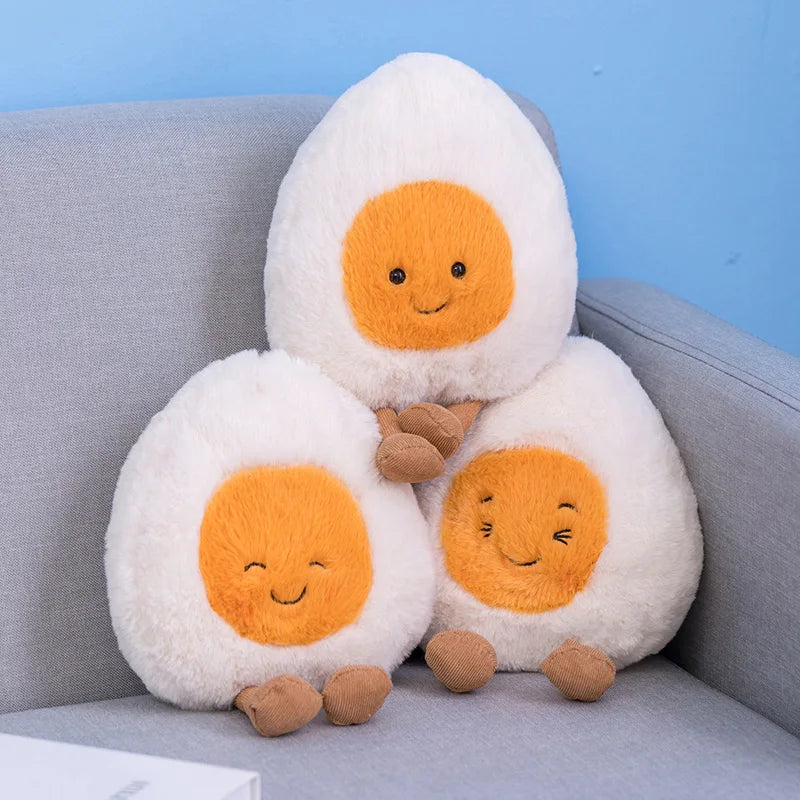 Cartoon Egg, Toast & Bread Plush Doll | Breakfast Food Stuffed Toy Set