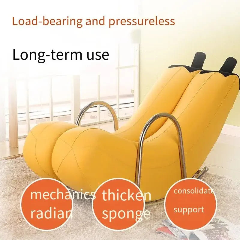 Silla mecedora Go Bananas - Cinco colores, diseño de cuero sintético o de felpa