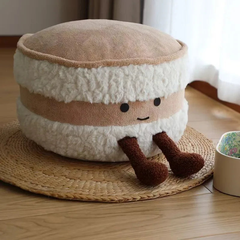 Bread Loaf Footstool | Cute Plush Ottoman for Living Room